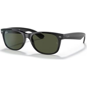 Ray-Ban RB2132 622/58 - zonnebril - New Wayfarer - Rubber Black/Green - Polarized - 52mm