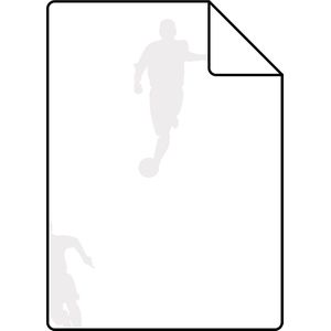 Proefstaal ESTAhome behang voetbalspelers zilver op wit - 128802 - 26,5 x 21 cm