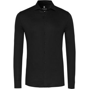 Desoto - Essential Overhemd Hai Jersey Zwart - Heren - Maat 38 - Slim-fit