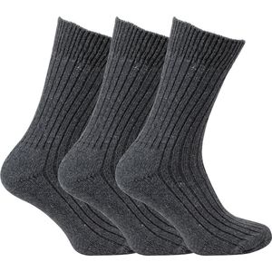 Work Noorse sokken | heren sokken | Antraciet | 3 paar | 47-50