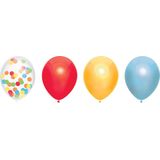 Haza Ballonnen - multi kleuren mix verjaardag/thema feest - 6x stuks