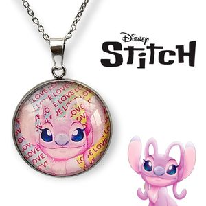 Disney Lilo en Stitch Ketting - Angel - 45cm - RVS - Cadeautje - Sieradendoosje - Feestje