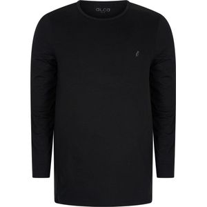 Alca heren  T-Shirt Long Sleeve Crew Neck Black 5XL-B | Grote maten |Buikmaat 145 -150 cm buikomvang | XXXXXL