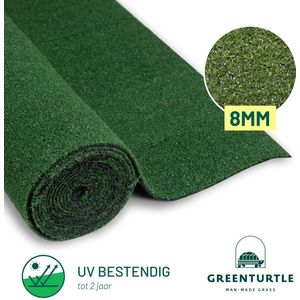 Green Turtle Kunstgras - Grastapijt 133x300cm - 8mm - ROYAL MELBOURNE - Artificieel Gras - Grastapijt voor binnen en buiten - Geschikt voor tuin, balkon, terras of speelhoek