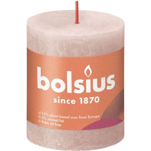 Bolsius Rustiek stompkaars 80/68 - Misty Pink