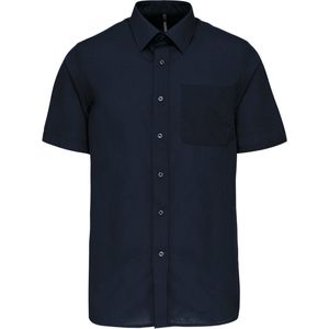 Herenoverhemd 'Ace' korte mouwen merk Kariban Donkerblauw maat XXL