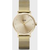 Cluse Minuit Mesh Crystals Dames Horloge goud kleurig - 33 mm