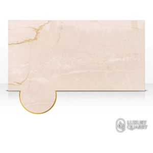 Marmeren Plaat Rosé Snijplank 40x30cm Handgemaakt Italiaans Marmer – Tapasplank Marble Cuttingboard Kaasplank - Serveerplank en Borrelplank - LuxuryQuarry®