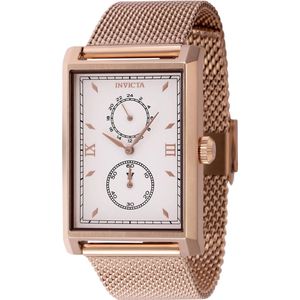 Invicta Vintage 46861 Heren Horloge - Waterdicht - Analoog - Quartz Uurwerk - Roestvrij Staal met witte Wijzerplaat - 30mm