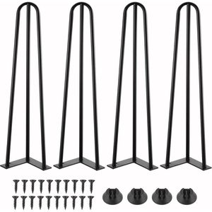 Stijlvolle Haarspeld Tafelpoten - 4 Stuks Van 45 Cm Voor Eettafel En Bureau