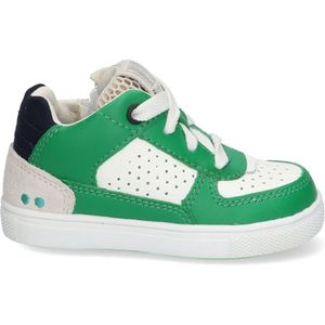 BunniesJR 224303-565 Jongens Lage Sneakers - Groen/Grijs/Wit - Leer - Veters