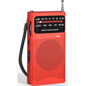 Portable FM/AM Pocket Radio with Excellent Reception and Sound Quality - Ideal for Travel and Camping