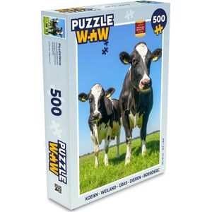 Puzzel Koeien - Weiland - Gras - Dieren - Boerderij - Legpuzzel - Puzzel 500 stukjes