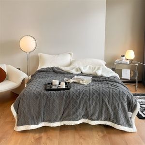 Herfst Winter Zware Tuff Deken Warme Deken Deken Lamsdeken Flanel Casual Deken Bed Linnen Deken 180x200 cm 1.8kg Grey