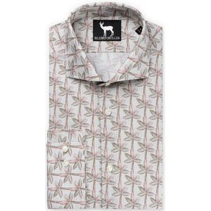 Gents - Blumfontain bloemprint rozegroen - Maat L