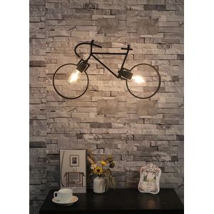 Creatieve hanglamp Fiets - 2 lichtbronnen - Wielen - Decoratie - Industrieel - Goede kwaliteit