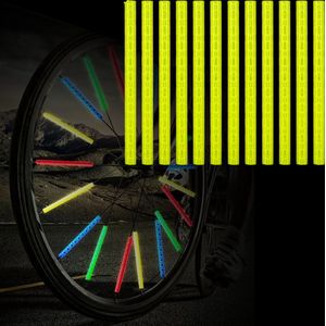 Fiets Spaak Reflector Geel - 12 Stuks - Glow In The Dark - Spaakreflector - Spaakreflectoren Staafjes