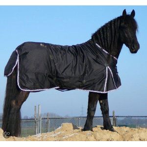 LuBa Paardendekens Regendeken / Winterdeken - Luba Extreme Turnout 1680D - FRIES PAARD - 150gram - Zwart - 205 cm