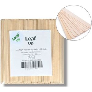 LeafUp® Houten hars en wax spatels - Tongspatels - 100 stuks - 150 x 18 mm (B2)