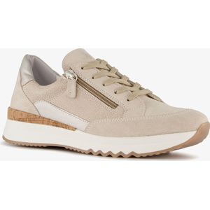 Hush Puppies suede dames sneakers beige - Maat 43 - Echt leer - Uitneembare zool