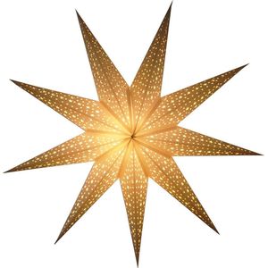 Kerstster met verlichtingsset - nr. 26 Witte ster ""stars""met 9 punten  - Kerstverlichting - Kerstdecoratie - Ø 60 cm - Kerst