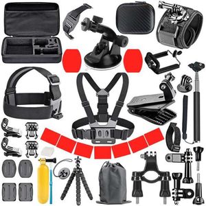 GoPro Accessoires Set - Action Camera Set Accessoires - Met Mount, Stick & Case Geschikt voor: GoPro Hero 10, 9, 8, 7, 6, 5, 4 / Xiaomi / Sjcam / Eken - Met Luxe Opbergkoffer