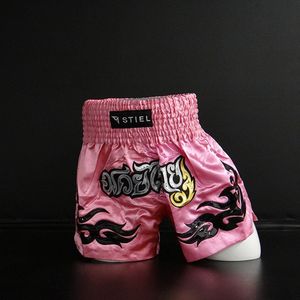 Stiel Muay Thai Short- Broekje - Roze / Goud / Zilver - XL