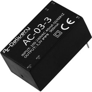 AZDelivery 220V tot 3.3V Mini-Voeding compatibel met Raspberry Pi Inclusief E-Book! 1