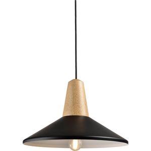 QUVIO Moderne hanglamp - Metaal en hout - D 35 cm