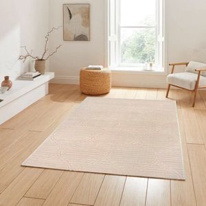 Flycarpets Laagpolig Delia Barok Design - Vloerkleed - beige - 200x280 cm