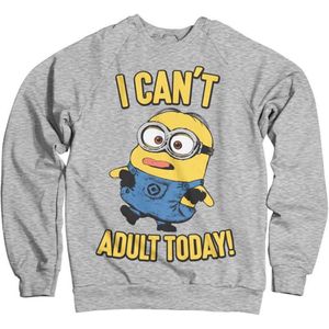 Minions Sweater/trui -M- I Can't Adult Today Grijs