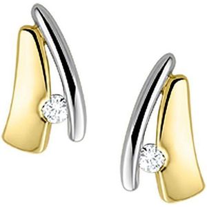 The Jewelry Collection Oorknoppen Diamant 0.048 Ct. - Bicolor Goud