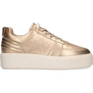 Sacha - Dames - Gouden metallic leren sneakers - Maat 42