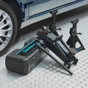 Datona® Autokrik 2 ton + assteunen 2 ton - Mat Zwart