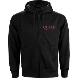 Queen - Classic Crest Vest met capuchon - XXL - Zwart