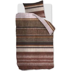 Beddinghouse Lola - Flanel - Dekbedovertrek - Eenpersoons - 140x200/220 cm - Terra