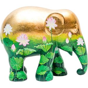 Elephant Parade - Golden Lotus - Handgemaakt Olifanten Beeldje - 20cm