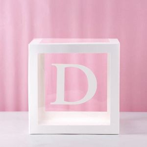 Doorzichtige Letter Blok Dozen - Lekker: D - Herbruikbaar - Multifunctioneel - Transparante Box met Letter - Fotoshoot - Cakesmash - Babyshower Versiering - Ballonnen Box - Baby Shower Letter Blokken - Gender Reveal Baby Doos - Mommy to Be Party