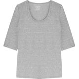 Claesen's® - Dames 3/4 Sleeve R-Neck T-Shirt - Grijs Melee - 95% Katoen - 5% Lycra