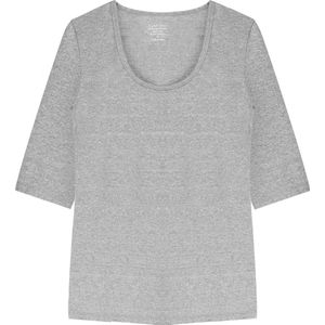 Claesen's® - Dames 3/4 Sleeve R-Neck T-Shirt - Grijs Melee - 95% Katoen - 5% Lycra