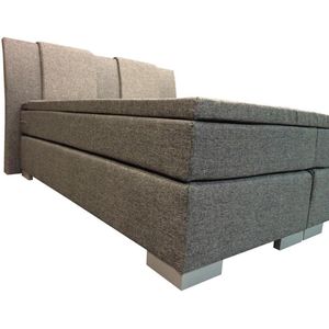 Slaaploods.nl Zeus - Boxspring inclusief matras - 180x210 cm - Grijs