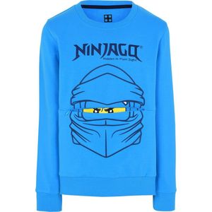 Lego sweatshirt Ninjago blauw Hidden pocket met rits blauw - 104