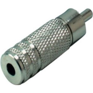 Tulp mono (m) - 3,5mm Jack mono (v) adapter / metaal