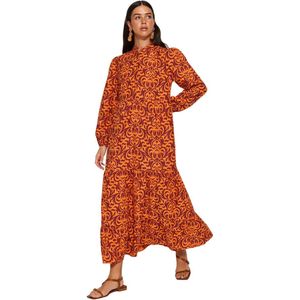 Trendyol Blauwe Katoenen Geweven Jurk Met Halve Knoopsluiting En Patroon Tctss23Eb00222