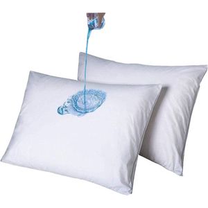 Kussenbeschermers Waterdicht 60x70 cm | Molton Waterproof Pillow Protectors | Anti-allergisch met ritssluiting | Set van 2