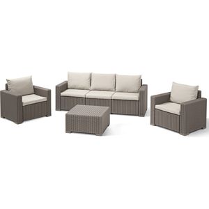 Allibert California Loungeset - 5 personen - Cappuccino