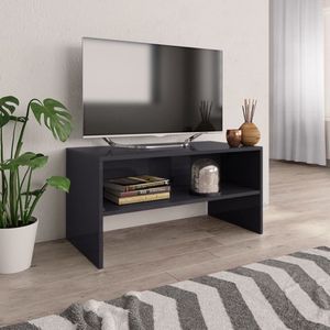 vidaXL TV-meubel Vintage - TV-meubel - 80 x 40 x 40 cm - bewerkt hout - hoogglans grijs - Kast