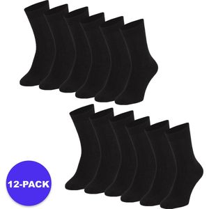 Apollo (Sports) - Thermo sokken unisex - Zwart - Maat 39/42 - 12-Pack - Voordeelpakket