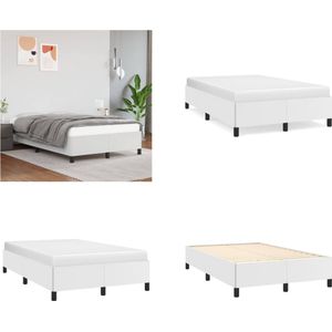 vidaXL Bedframe kunstleer wit 120x200 cm - Bedframe - Bedframes - Bed - Slaapmeubel