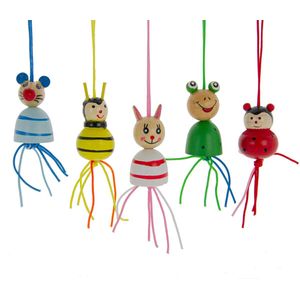 Gelukshangers Dieren Groot > 20 mm | 10 Houten Hangers